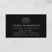 Luxury Bricklayer Brick Masonry Construction 名刺 (正面)
