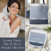 Luxury Bride | Slate Blue Wedding Day アクセサリーポーチ