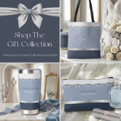 Luxury Bride | Slate Blue Wedding Day アクセサリーポーチ