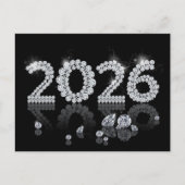 Luxury Brilliant Diamonds New Year 2026 シーズンポストカード (正面)