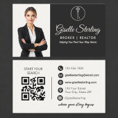 Luxury Broker Realtor Neutral Photo QR Code  名刺