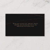Luxury Bronze Abstract Waves Business Cards エンクロージャーカード (裏面)