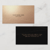 Luxury Bronze Abstract Waves Business Cards エンクロージャーカード (正面/裏面)