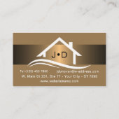 Luxury Bronze Gold Real Estate Classy Professional 名刺 (裏面)