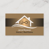 Luxury Bronze Gold Real Estate Classy Professional 名刺 (正面)