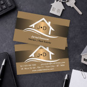 Luxury Bronze Gold Real Estate Classy Professional 名刺