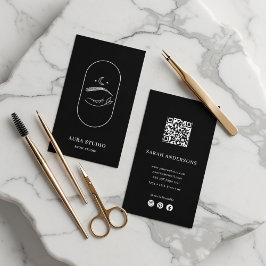 Luxury Brow Artist  Elegant Eyebrow Studio QR Code 名刺