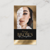Luxury Brow Artist Salon Arch Photo Black Gold 名刺 (正面)