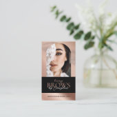 Luxury Brow Artist Salon Arch Photo Black Rose 名刺 (スタンド正面)