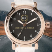 Luxury brow Monogram couple name 腕時計