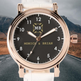 Luxury brow Monogram couple name 腕時計