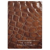 Luxury Brown Crocodile Leather Attorney at Law クリップボード (裏面)