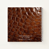 Luxury Brown Crocodile Leather Attorney at Law ノートブック (裏面)