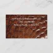 Luxury Brown Crocodile Leather Attorney at Law 名刺 (裏面)