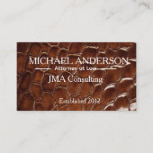 Luxury Brown Crocodile Leather Attorney at Law 名刺 (正面)