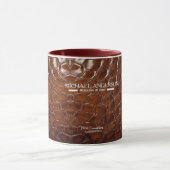 Luxury Brown Crocodile Leather Lawyer & Executive  マグカップ (中央)