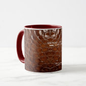 Luxury Brown Crocodile Leather Lawyer & Executive マグカップ (正面左)