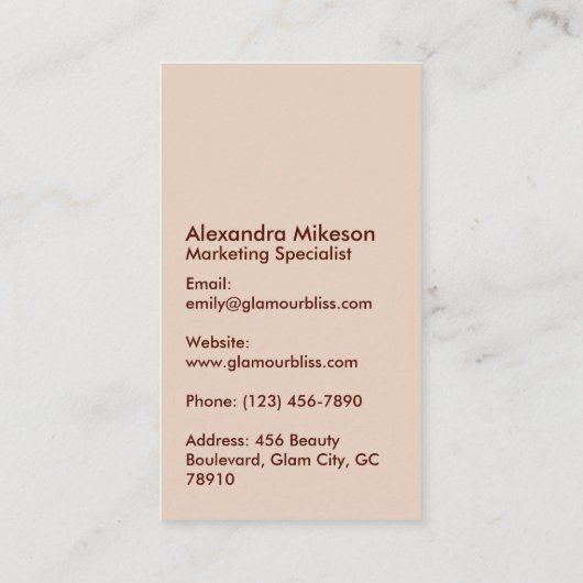 Luxury Brown Leather Branding 名刺 (裏面)