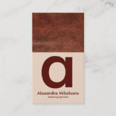 Luxury Brown Leather Branding 名刺 (正面)