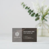 Luxury Brown Silk Business Card 名刺 (スタンド正面)