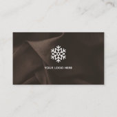 Luxury Brown Silk Business Card 名刺 (裏面)