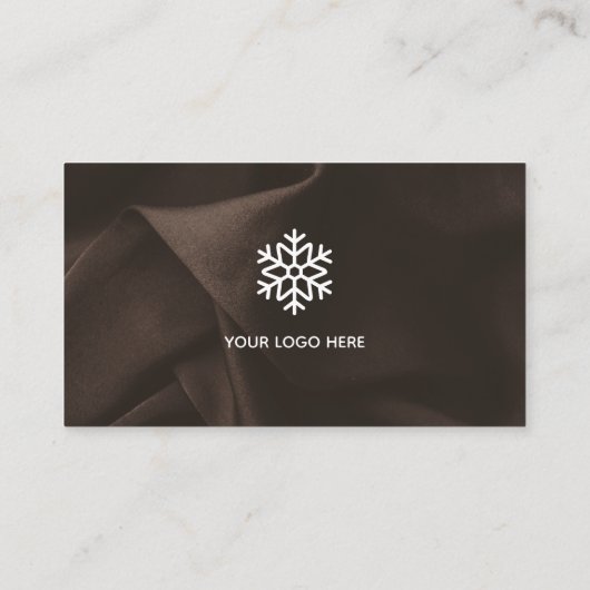 Luxury Brown Silk Business Card 名刺 (裏面)