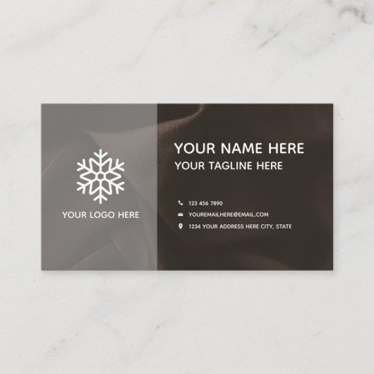 Luxury Brown Silk Business Card 名刺 (正面)