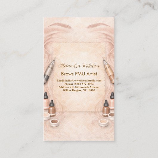 Luxury Brows PMU Artist Business 名刺 (裏面)
