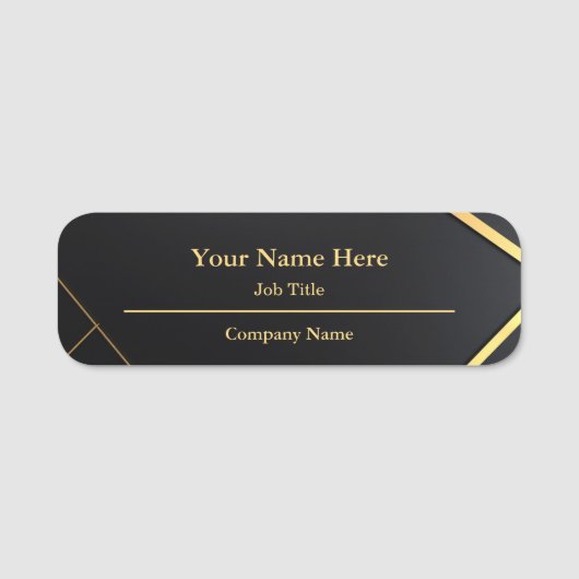 Luxury Budget Logo Company Identification Name Tag 名札 (正面)