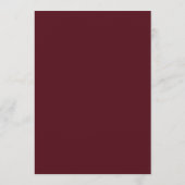 Luxury Burgundy and Gold Floral Wedding Program プログラム (裏面)