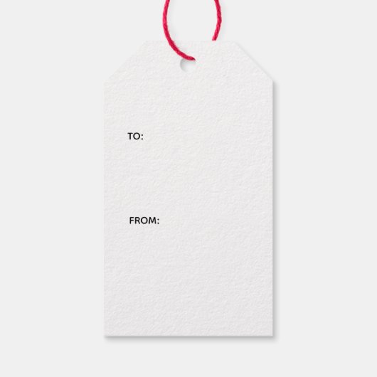 Luxury Burgundy & Gold Baubles & Bows ギフトタグ (裏面)