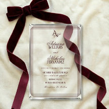 Luxury Burgundy Monogram Wedding