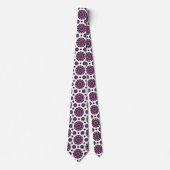 Luxury Burgundy & Purple Mandala Pattern Neck Tie ネクタイ (正面)