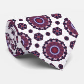 Luxury Burgundy & Purple Mandala Pattern Neck Tie ネクタイ (ロール)