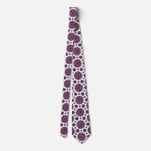 Luxury Burgundy & Purple Mandala Pattern Neck Tie ネクタイ (裏面)