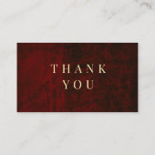 Luxury Burgundy Red Gift Voucher & Thank You Card  名刺 (裏面)