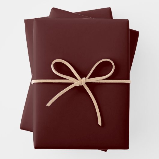 Luxury Burnt Maroon Wrapping Paper Sheets for Gift ラッピングペーパーシート (インサイチュ)