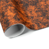 Luxury Burnt Orange & Black Marble ラッピングペーパー (ロールコーナー)