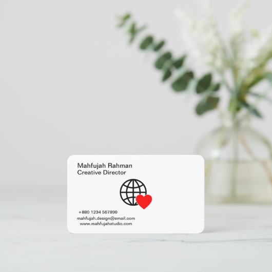 Luxury Business Cards | Minimalist | Modern Maker 名刺 (スタンド正面)