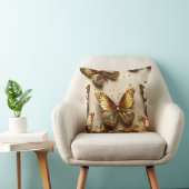"Luxury Butterfly Bliss: 3D Sparkling Butterfly  クッション (椅子)