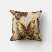 "Luxury Butterfly Bliss: 3D Sparkling Butterfly  クッション (正面)