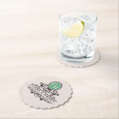 Luxury Calligraphic Elegant Monogram Minimal ペーパーコースター (インサイチュ)