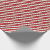 Luxury Candy Cane Stripe Christmas Wrapping Paper ラッピングペーパー (角)