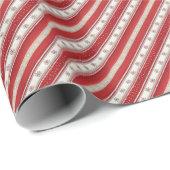 Luxury Candy Cane Stripe Christmas Wrapping Paper ラッピングペーパー (ロールコーナー)