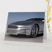 LUXURY CAR CLASS ACT BRTHDAY Greeting Card カード (黄色い花)