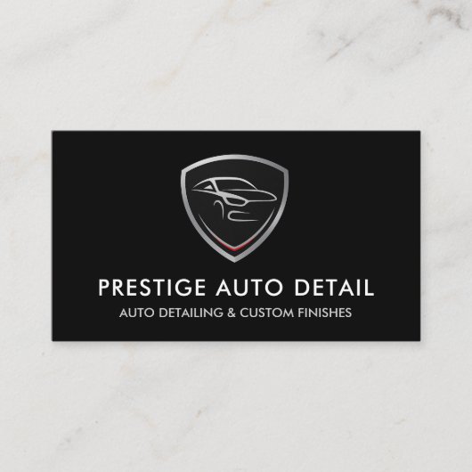 Luxury Car Wash QR Code Auto Detailing Service 名刺 (正面)
