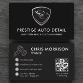 Luxury Car Wash QR Code Auto Detailing Service 名刺
