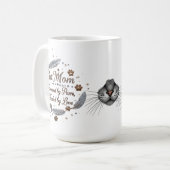 Luxury Cat Mom Mug - Powered by Purrs & Love コーヒーマグカップ (正面左)