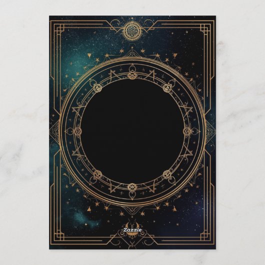 Luxury Celestial Birthday Invitation – Midnight 招待状 (裏面)