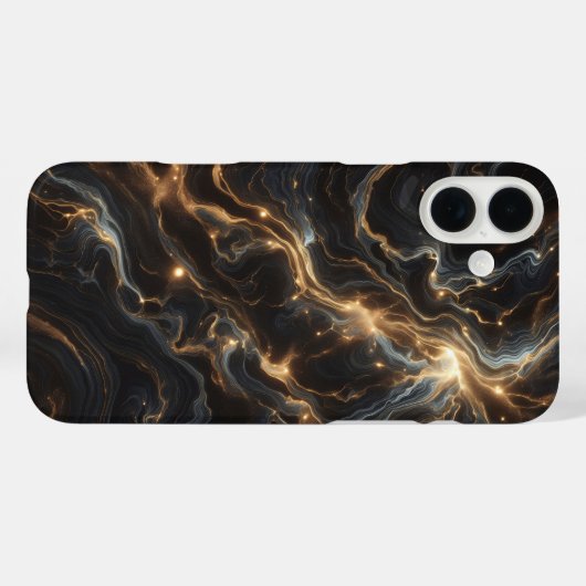 Luxury Celestial Black Marble Case - Shimmering  Case-Mate iPhoneケース (裏面 (横))